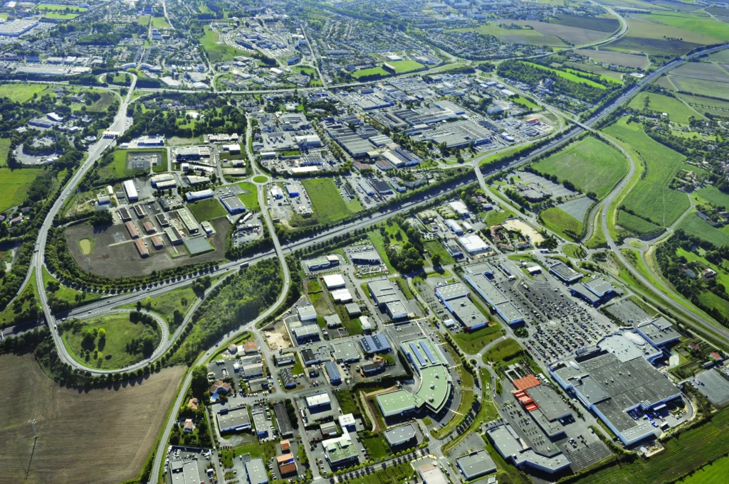 Parc d'activité du territoire vu aérienne